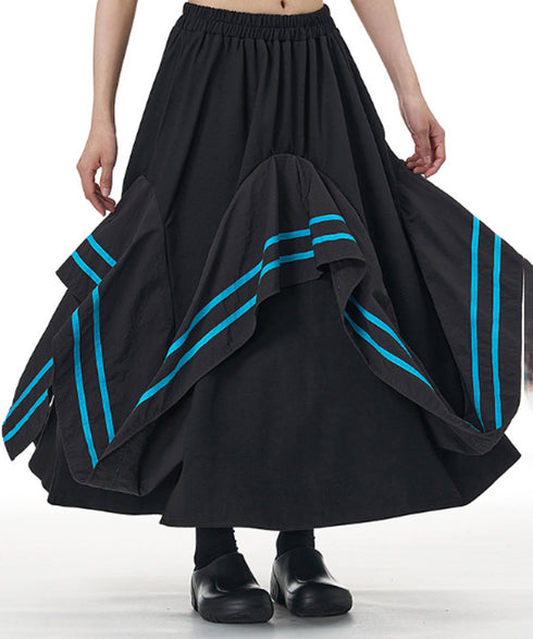 Tape Line Draped Volume Skirt