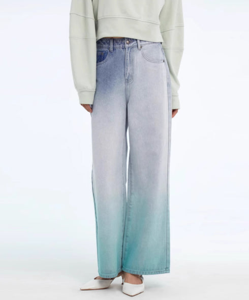 Gradient Fade Wide Denim