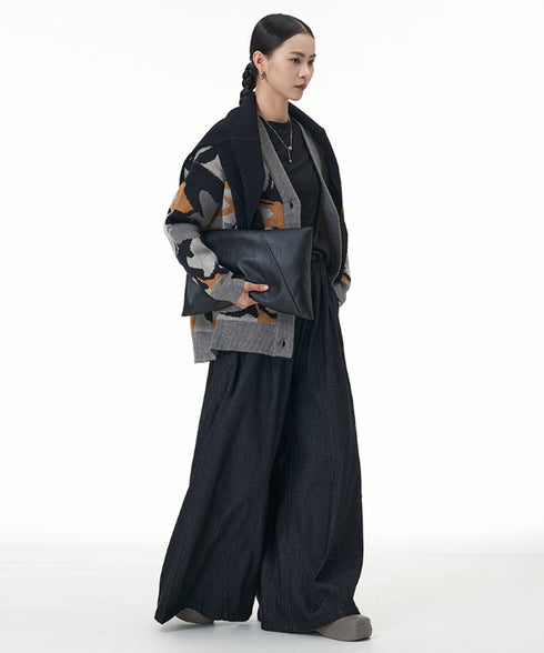 Abstract Pattern Knit Cardigan