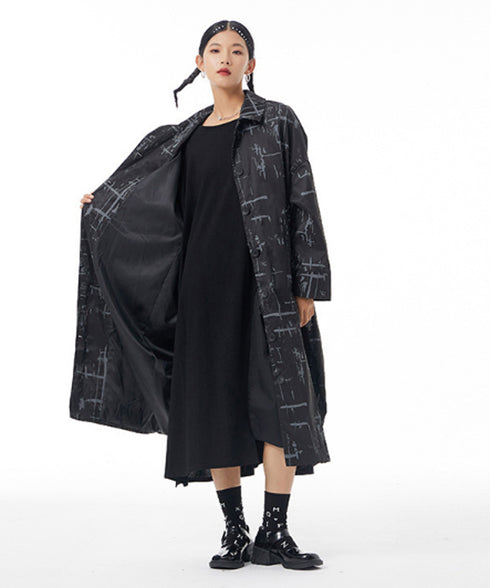 Abstract Pattern Long Jacket