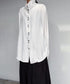 Column Button Long Blouse