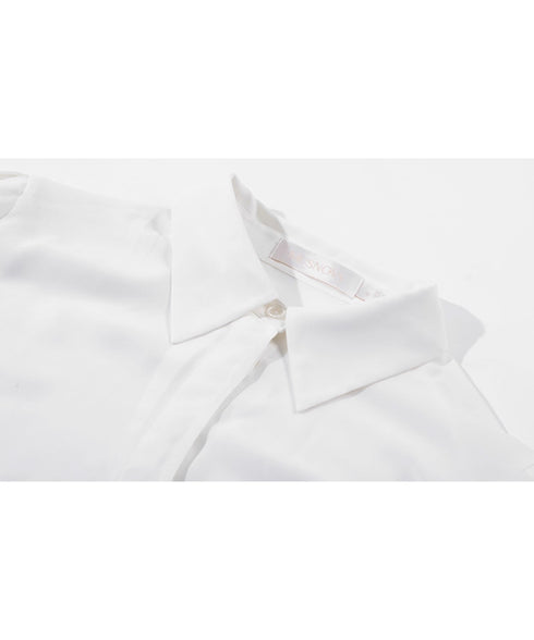 Pleated Sleeve Volume Blouse