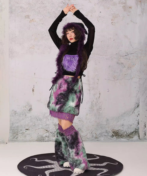 Layered Camouflage Leg Warmers