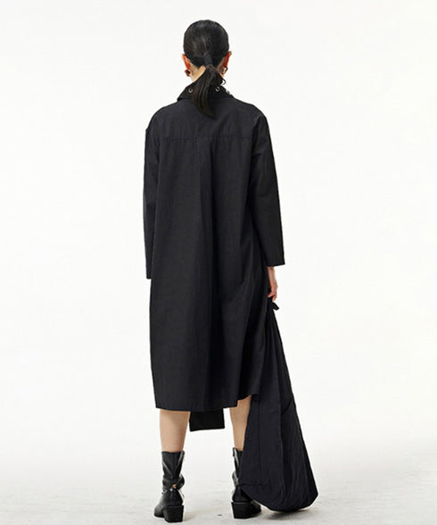 Grommet Strap Shirt Dress