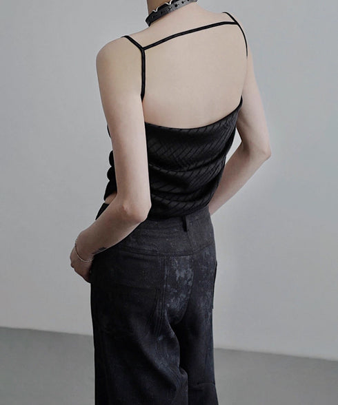 Draped Satin Cami Top