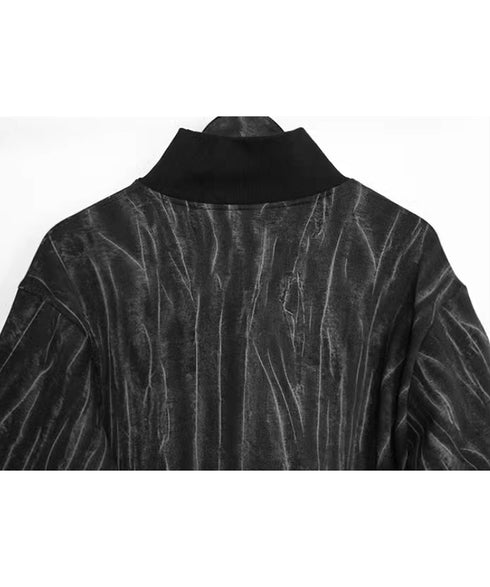 Faux Two-piece High Collar Top