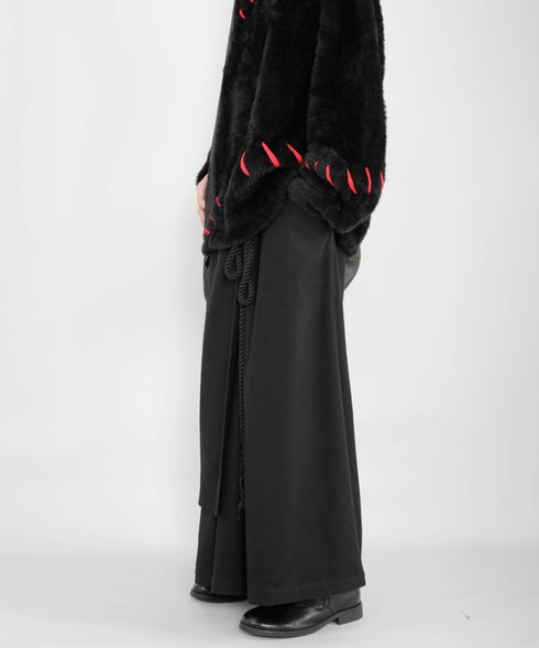 Layered Irregular Wide Pants