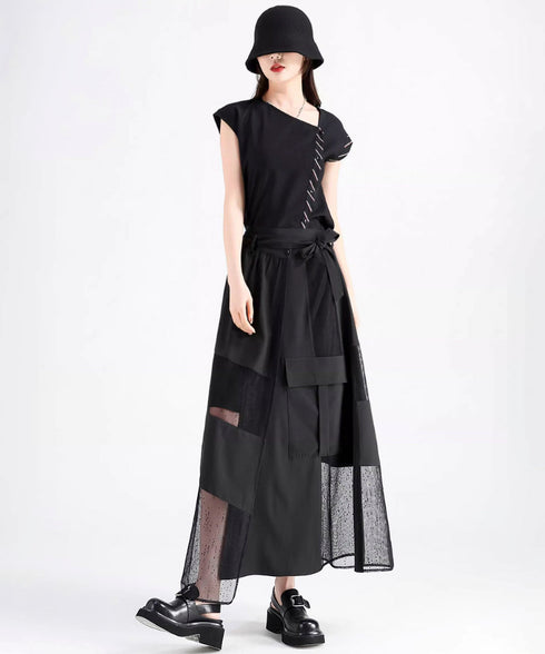 Cutout See-through Skirt