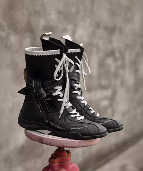 Edge Wrap Lace Boots