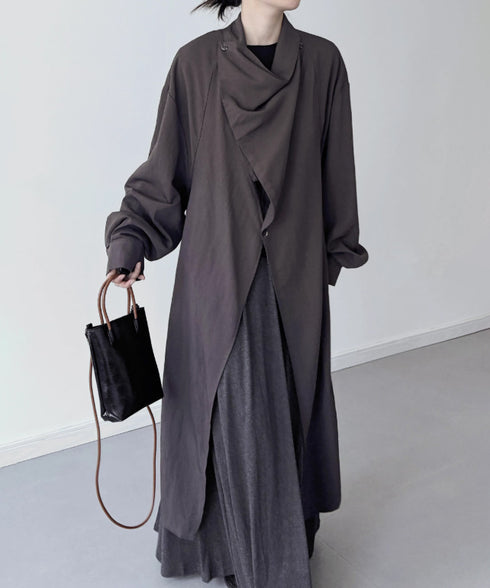 Drape Wrapped Long Coat