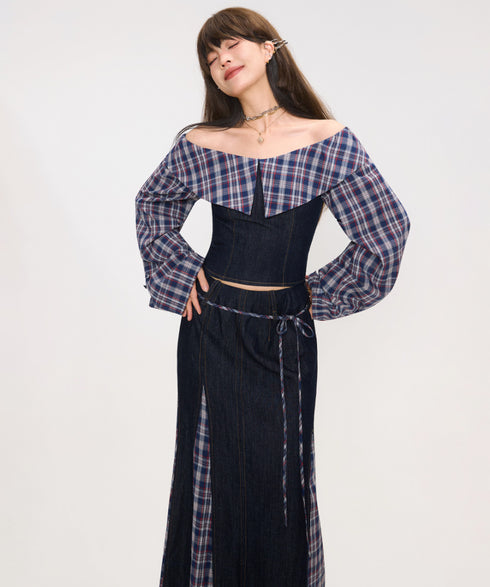 Plaid Denim Layered Series