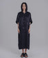 Stand Collar Silky Drape Dress