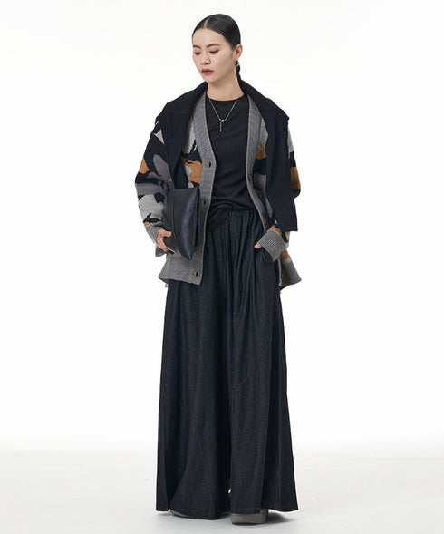 Abstract Pattern Knit Cardigan