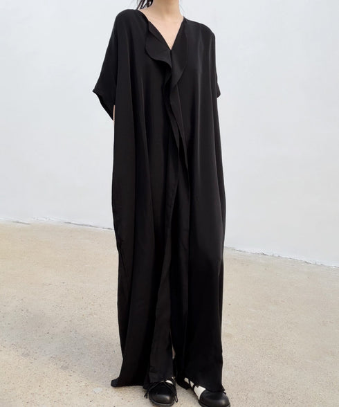 Cascade Drape Long Dress