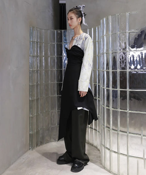 Vertical Pleated Tube Top Dress