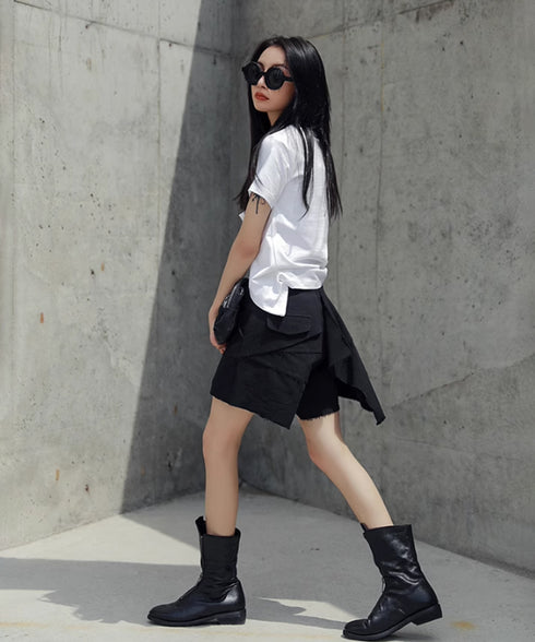 Edge Cut Layered Shorts