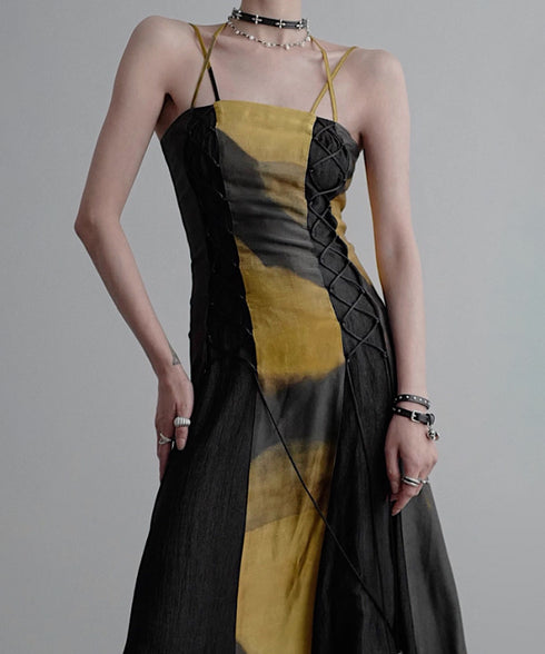 Cross Corded Gradient Dress