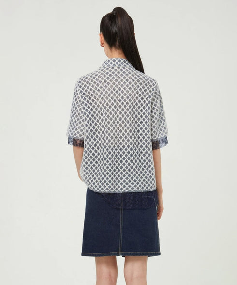 Lattice Veil Blouse