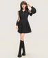 Sheer Sleeve Lace-Up Dress Series