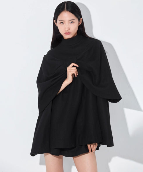 Bow Cape Wool Blend Top