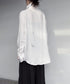 Column Button Long Blouse