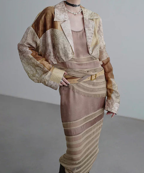 Baroque Patch Cropped Blouse