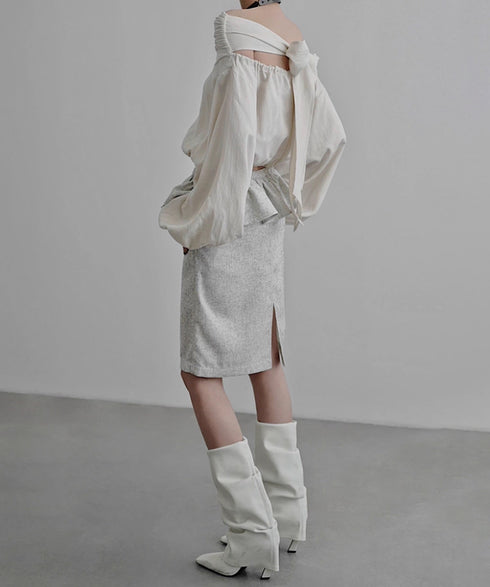 Back Bow Off Shoulder Top