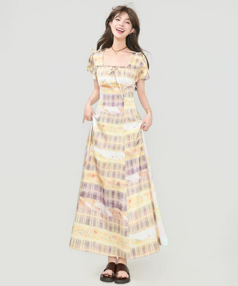 Ribbon Mosaic Dress