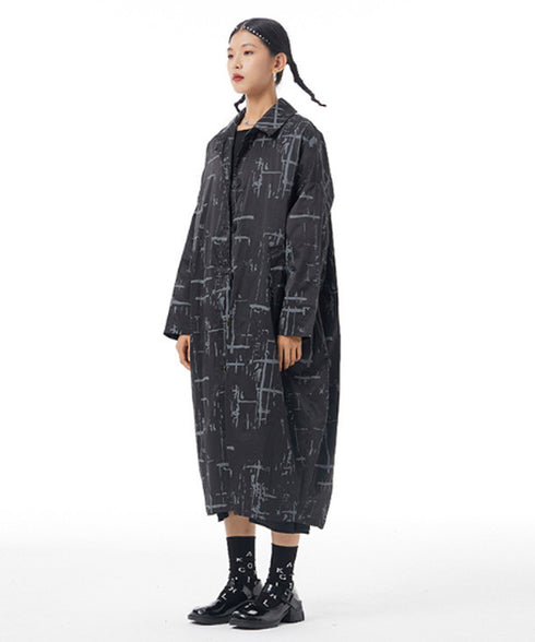 Abstract Pattern Long Jacket