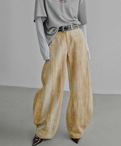 Thorn Embroidery Volume Wide Pants