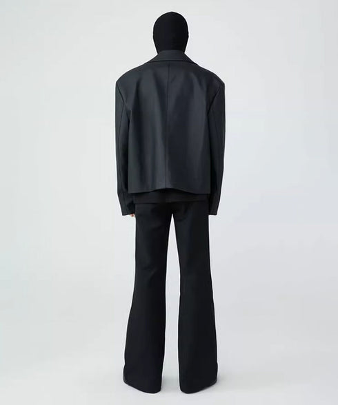 Buttonless Faux Leather Jacket