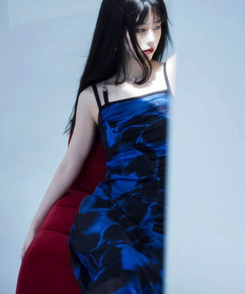 Slimming Suspender Mesh Dress