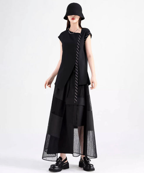 Cutout See-through Skirt