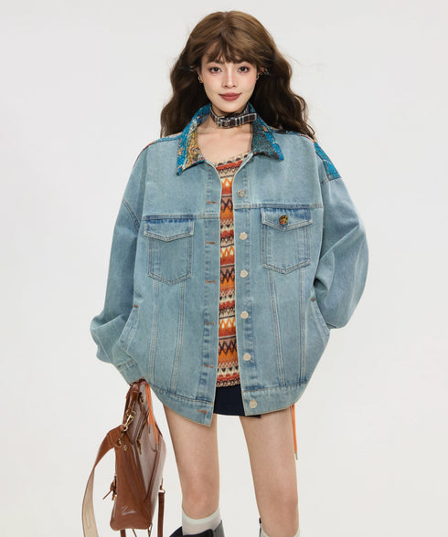 Vintage Patch Denim Jacket