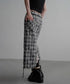 Vintage Check Slit Skirt