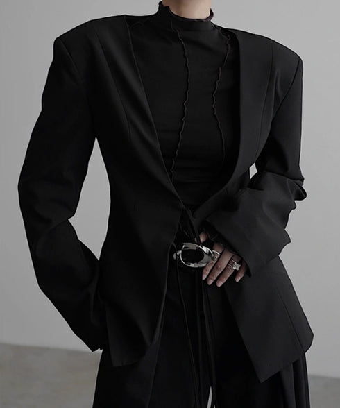 Collarless Jacket