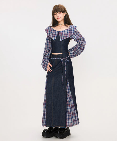 Plaid Denim Layered Series