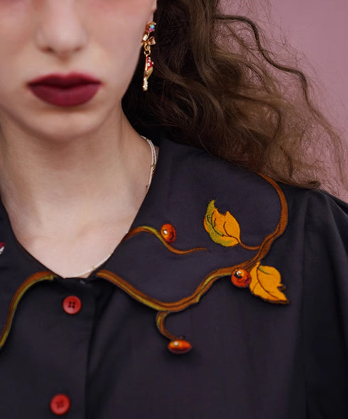 Mushroom Berry Blouse