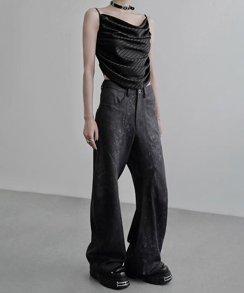 Draped Satin Cami Top