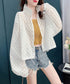 Mesh Bloom Zip Cardigan
