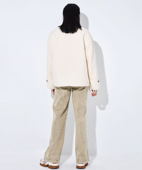 Washed Panel Denim Pants