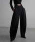 Side High Waist Tuck Pants