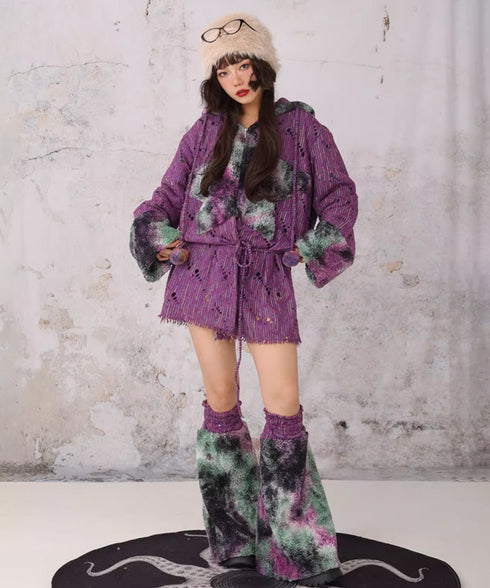 Layered Camouflage Leg Warmers