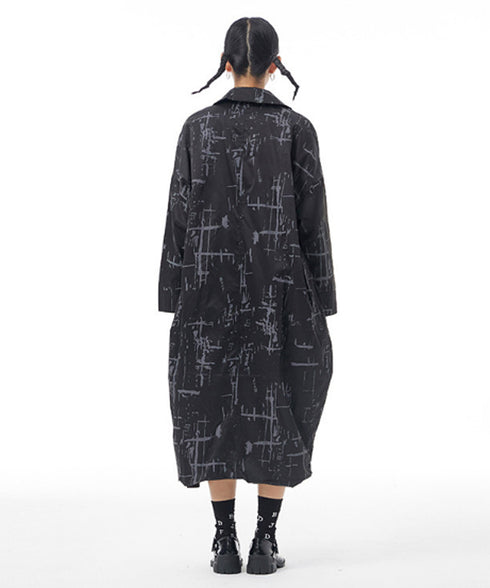 Abstract Pattern Long Jacket