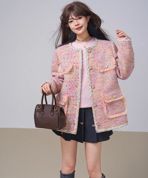 Check Draped Layer Skirt