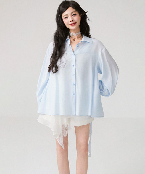 Ribbon Cascade Blouse