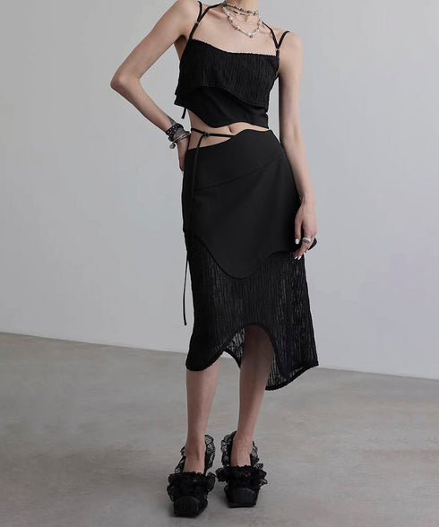 Double Hem Suspender Top