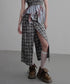 Vintage Check Slit Skirt