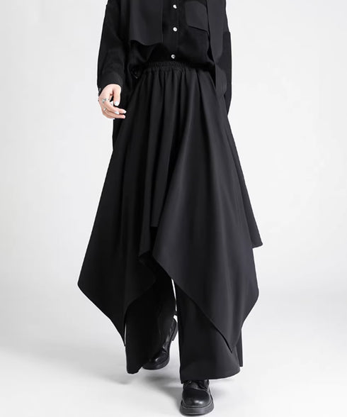 Draped Wide Leg Pants