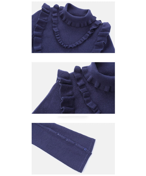 Ruffle Shoulder Knit Top